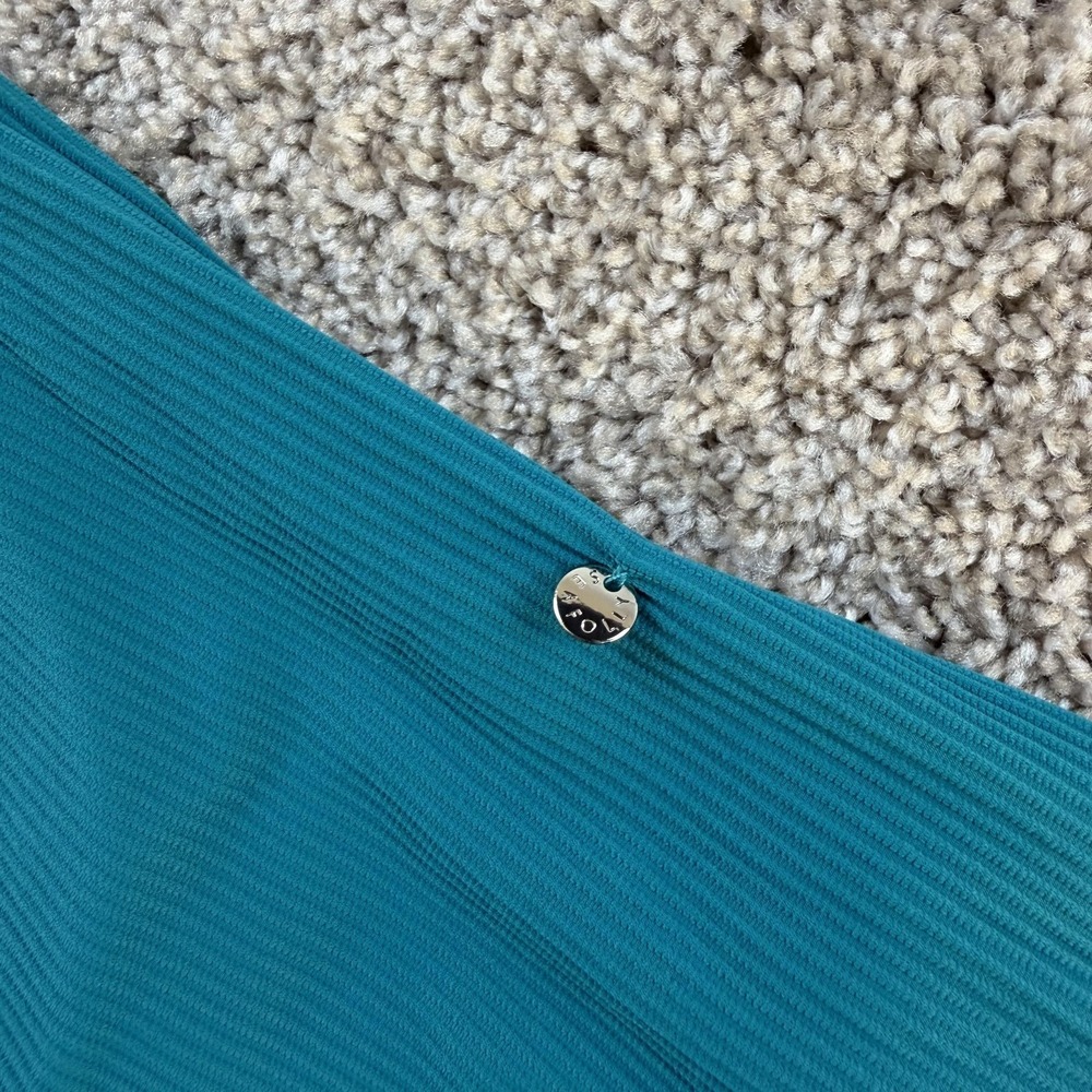 Seafolly Swim Bottom Womens 4 Blue Ribbed Textured Hipster Bikini Brief Lined - Picture 3 of 10
